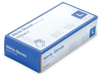 Large Disposable Nitrile Gloves (Powder- Free) Sold Per Case (1,000 Gloves)