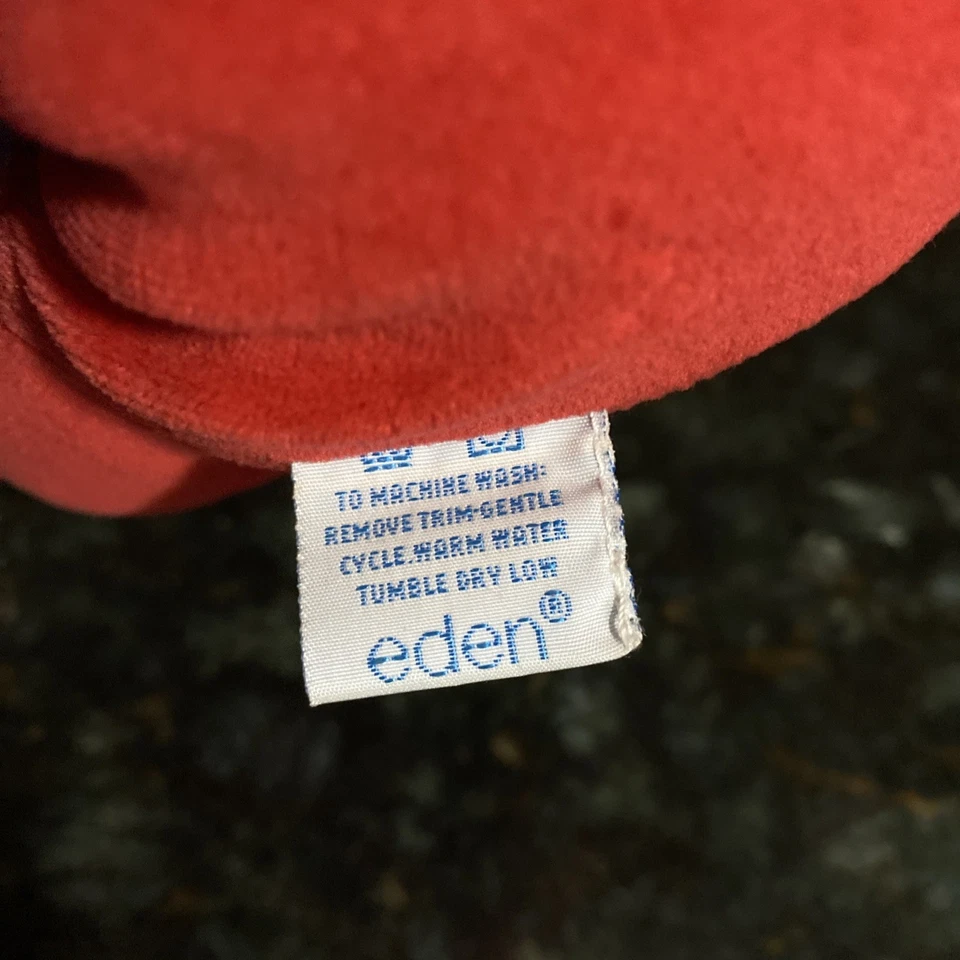 Винтажный Eden коричневый плюшевый медведь основные цвета красный зеленый синий желтый плюшевая набивка - Изображение 3 из 4