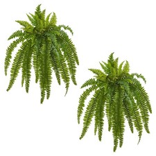 Nearly Natural 40in Artificial Boston Fern with 50 Long 35in Hanging Fronds, Lar