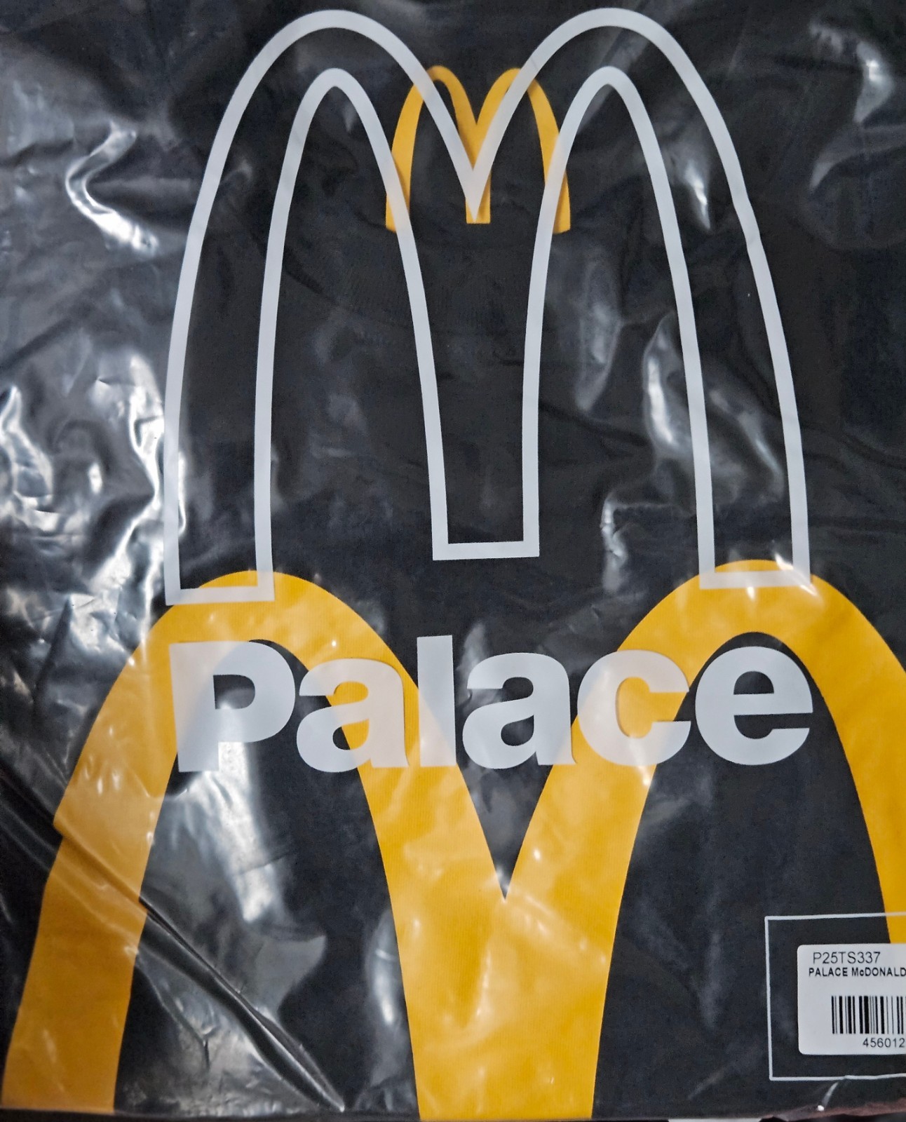 Palace McDonalds Logo Men's Black Graphic Short Sleeve Crew Neck T-Shirt