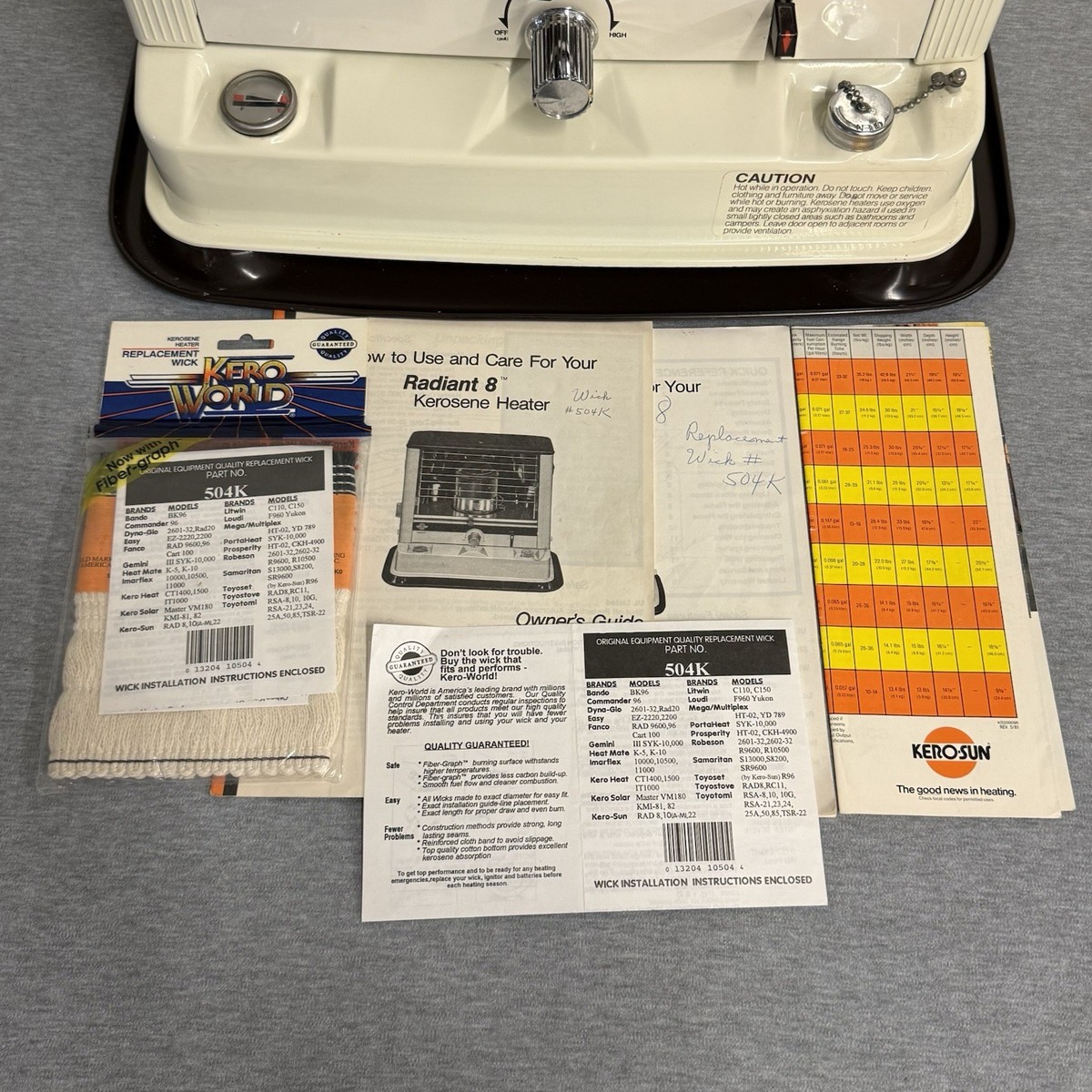 Kero-Sun Radiant 8 Portable Kerosene Heater 8200 BTU 21x14
