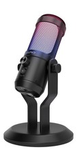 USB Condenser Microphone with Mute Noise Cancelation RGB for Podcasting Gamin...