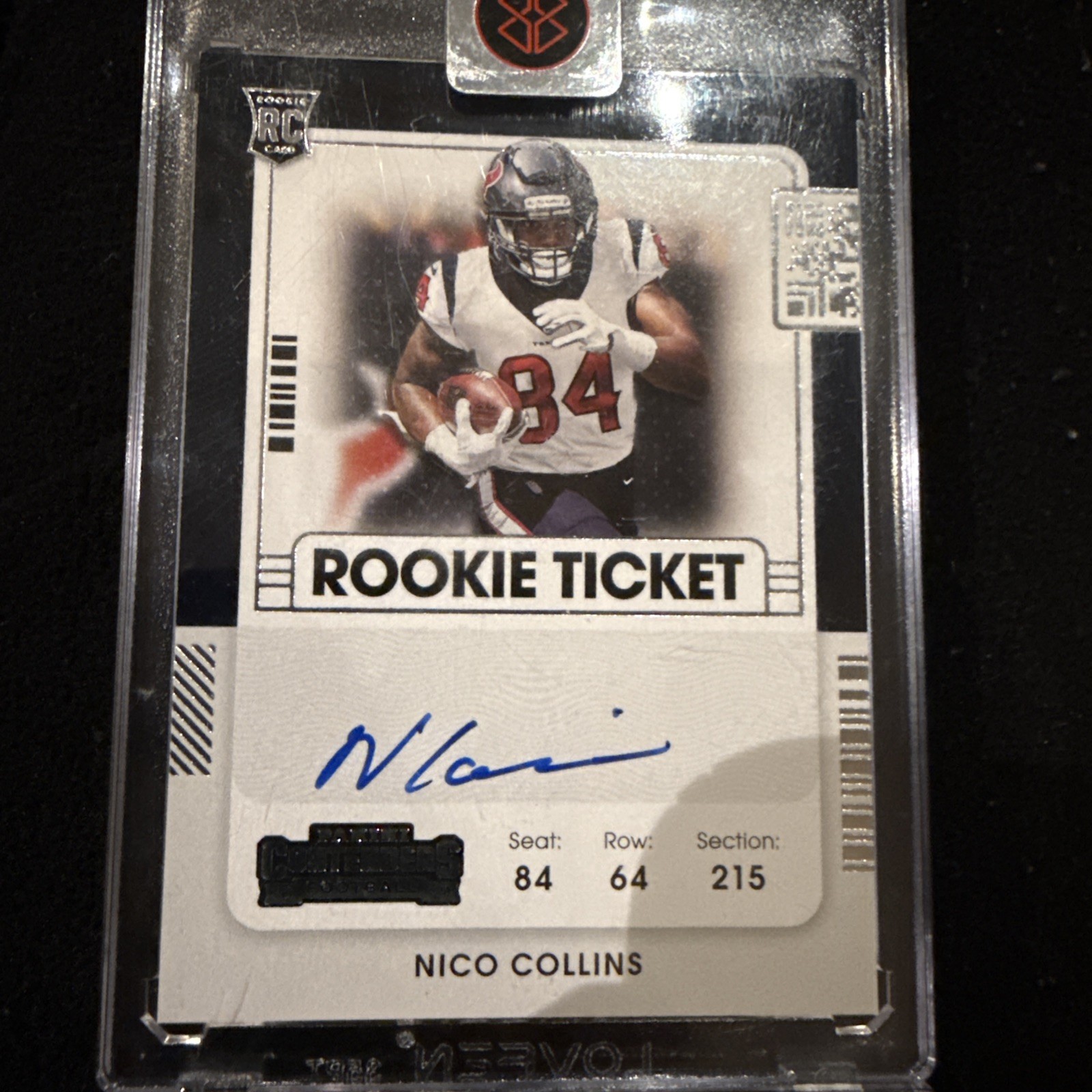 2021 Panini Contenders #127 Nico Collins Rookie Ticket Autograph