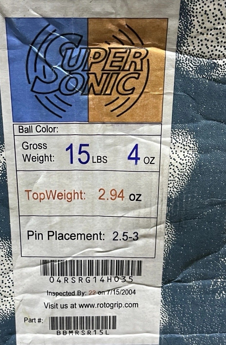 Roto Grip Super Sonic 15 lb Bowling Ball New in Original Box | eBay