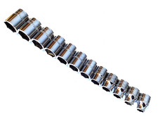Snap On New 38 Drive 12 Piece Metric 6 Point Shallow Chrome Socket Set 212fsmy