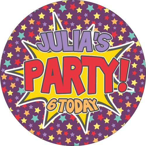 PERSONALISED Birthday Party Bags Favour Sticker Labels | Starry | 3 Sizes - Picture 6 of 6