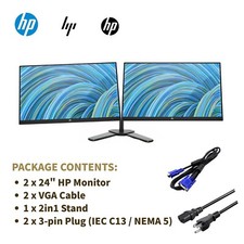 HP 23" LCD LED Widescreen Monitor DP 1080P W/ 2in1 Stand DP VGA Cable Grade B/C