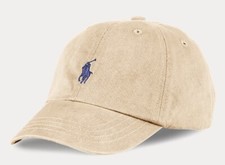 Polo Ralph Lauren Khaki Hat Boys 5/7 Chino Ball Cap Adjustable Strap Curved