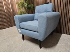 Jack Wills x Sofa.com Jack Retro Modern Armchair In Light Blue Soft Weave
