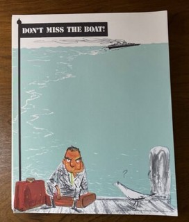 vintage 1960s 1970s novelty stationary letterhead paper "Don't Miss The Boat"