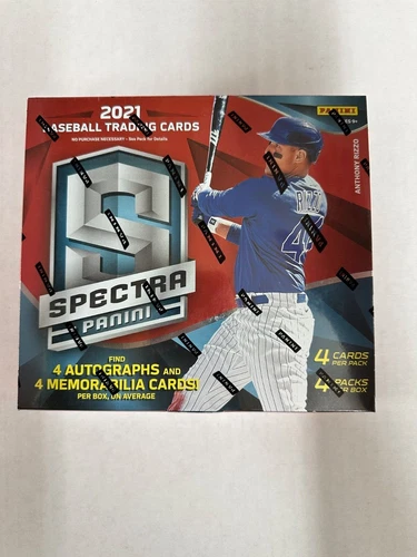 2021 Panini Spectra Baseball Hobby Box 4 Autograph 4 Relic Factory Sealed