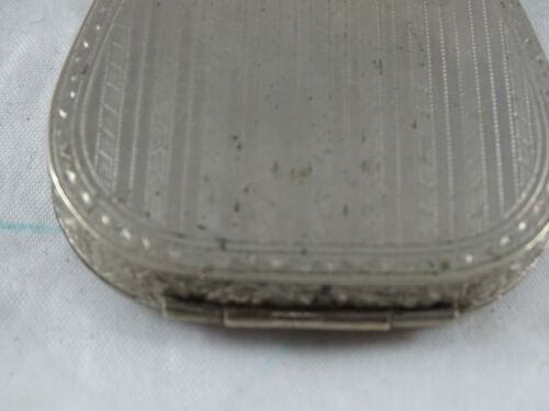 Antique Rare Art Deco Silver Compact Guilloche Enamel Beautiful Etched Design - Picture 9 of 17