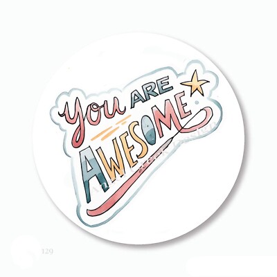 YOU ARE AWESOME! SCRAPBOOK STICKERS MAILING LABELS ENVELOPE SEALS LABELS FAVORS