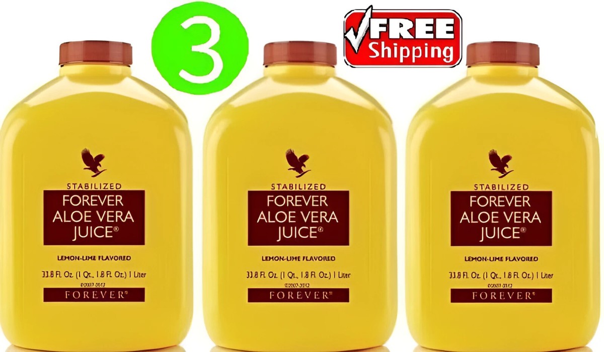 FOREVER ALOE VERA JUICE 1L 3本セット 3 bottles Forever Aloe Vera Juice 33.8 fl.oz each. Original