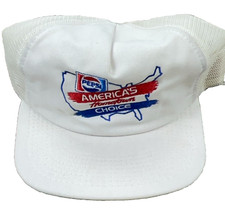 Vintage Pepsi Trucker Hat Cap Made In USA America Choice 80s 90s Cola Snap Back