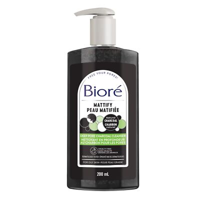 Biore Deep Pore Charcoal Cleanser Face Wash for Oily Skin (200 mL) - Packagin...