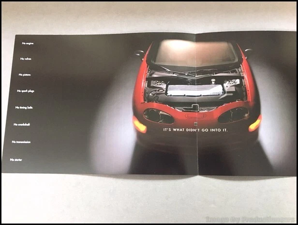 1996 GM EV1 Electric Car General Motors Original Car Sales Brochure Folder Foto 2 de 3