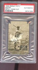 1933 Zeenut Sepia Roy Anton PSA A Graded Baseball Card Pacific Coast League PCL