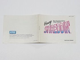 Heavy Shreddin' Authentic Original NES Nintendo Manual Only