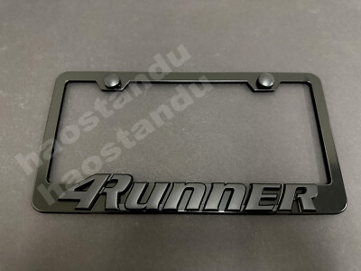 1x Black4Runner 3D Emblem BLACK Stainless License Plate Frame RUST FREE