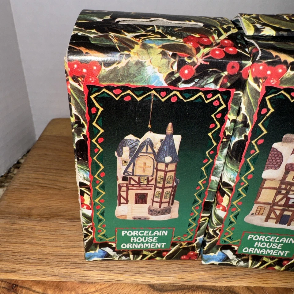 Lote de 4 adornos vintage de porcelana Dickens inglés de construcción coleccionables Foto 2 de 4