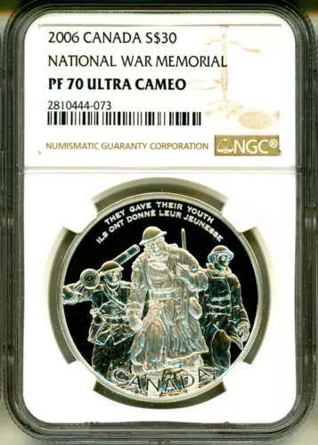 2006 Canada S$30 Canada National War Memorial NGC PF70 Ultra Cameo