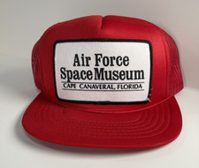 Air Force Space Museum Cape Canaveral Florida Red Trucker Snapback NOS