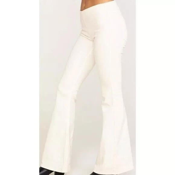 Free people white store flare jeans