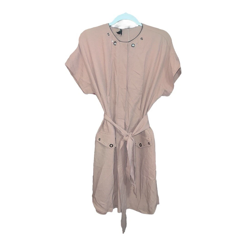 Vestido Camisa Belstaff Rubor Corbata Hecho en Italia Talla 44 (Mediano 8) Foto 2 de 4