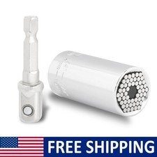 Universal 2-Piece Socket W/ Drill Adaptor Fit...
