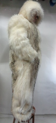 BRAND NEW ARCTIC COYOTE FUR SNOWSUIT JUMPSUIT COAT FUR MEN MAN - Picture 2 of 6