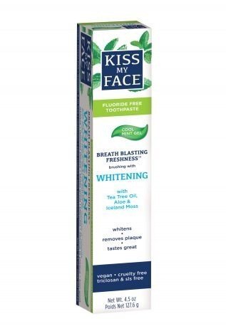 Kiss My Face Отбеливающая зубная паста Cool Mint Gel без фтора 45 унции пасты 2390₽