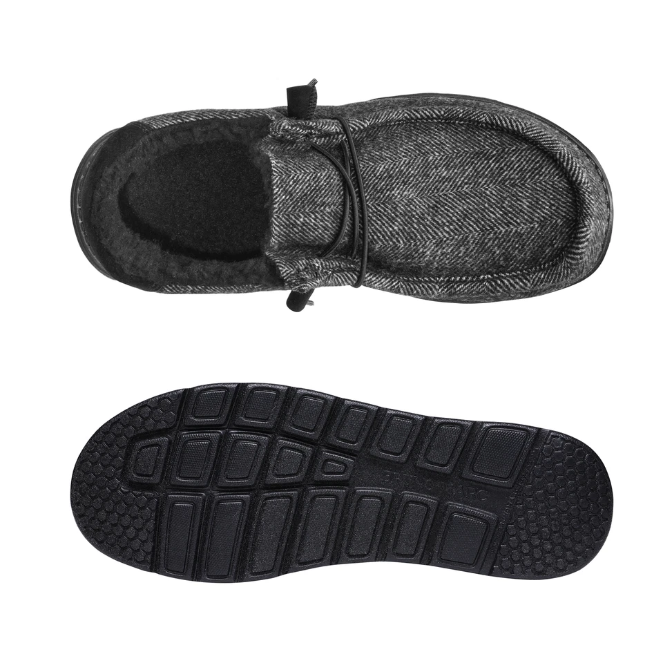 Para hombres Mocasines Informales Zapatos Sin Cordones Cálidos Invierno Botas para Nieve Zapatos Talla Foto 2 de 4