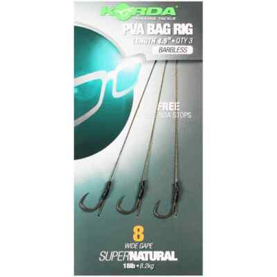 Korda Dark Matter Solidz Solid PVA Bag Ready tied carp Rigs 3  *All Sizes*