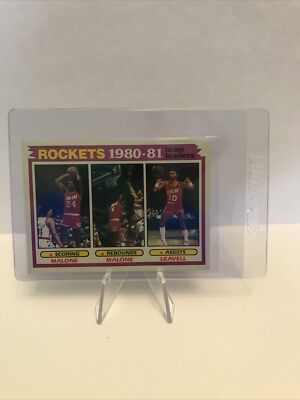 1981-82 Topps Moses Malone/Allen Leavell Houston Rockets NBA Basketball ...