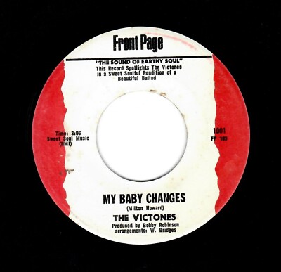 米7” The Victones I Need You So / My Baby Changes 1001 Front Page /00050 NORTHERN SOUL/HARMONY-VICTONES-I NEED YOU SO/MY BABY CHANGES-FRONT