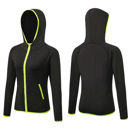 Women Zipper Stretch Hoodies Sweatshirts Activewear Fitness Sports Coat Jacket - Picture 7 of 17