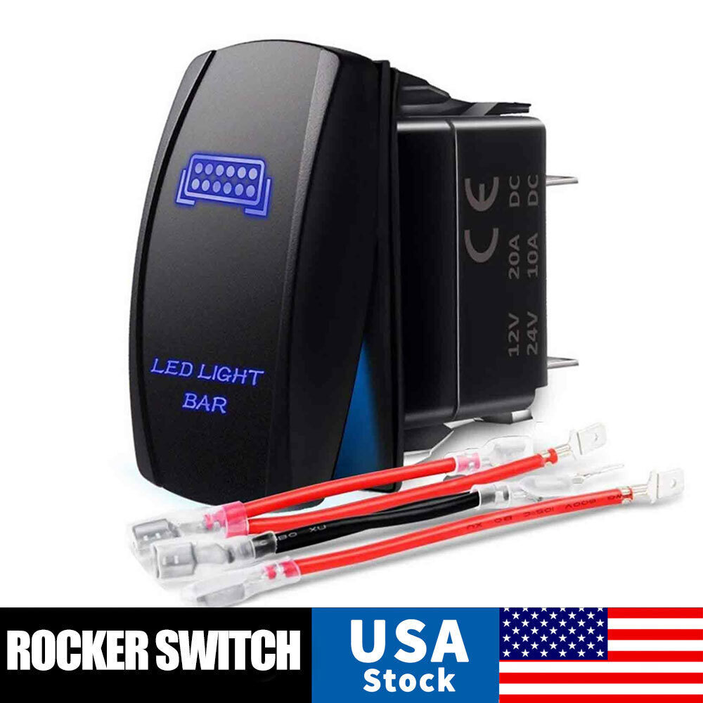 5 Pin Laser Toggle Rocker Switch LED Rock Light On-Off UTV Truck - Foto 9