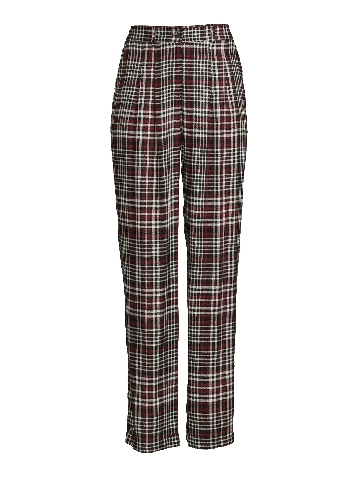 Pantalones a Cuadros De Poliéster para Mujer