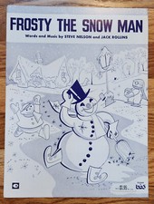 Frosty the Snowman Sheet Music 1950 Steve Nelson & Jack Rollins Christmas