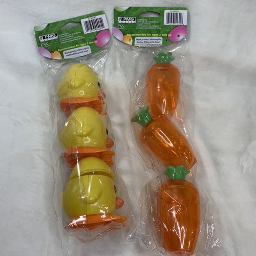 2006 Dudley's Easter Egg Hunt Vtg Candy Containers Holders Carrots Chicks NEW - Picture 11 of 18