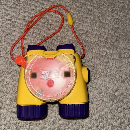 Vtg Fisher Price 1998 View-Master Discovery Channel Yellow Binoculars 3D Viewer