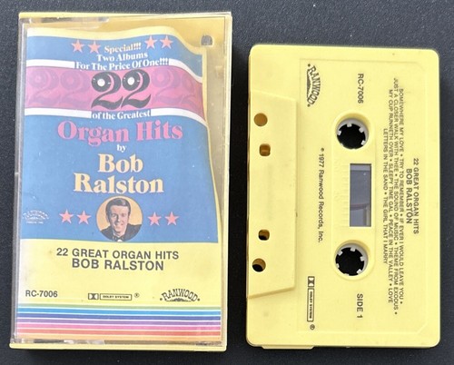 Bob Ralston 22 Great Organ Hits Cassette Tape RC7006 Try To Remember Sound Music