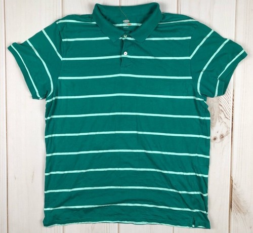 Old Navy Mens Polo Shirt Green White 