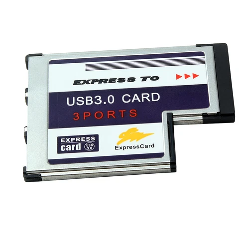 3 Port USB 3.0 for Laptop 54mm Express Card Adapter Expresscard with FL1100 Chip