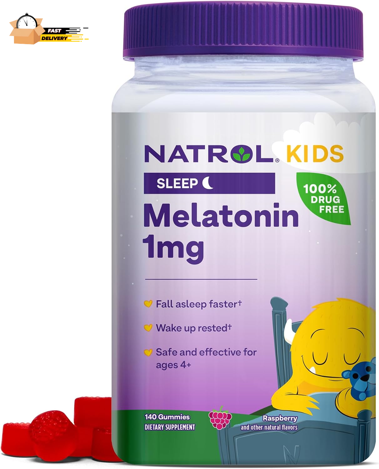 Kids Melatonin 1Mg, Supplement for Restful Sleep, Sleep Gummies for Children, 1