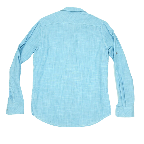 Ocean Current Button Shirt Mens Small Blue Chambray Pockets - Picture 9 of 10