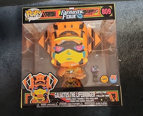 Funko Pop! Jumbo Luz Negra GALACTUS el Portador de Vida con El Caído #809