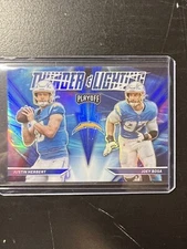 Justin Herbert & Bosa SP Thunder and Lightning Prizm 2021 Playoff #TL-16 BLUE 