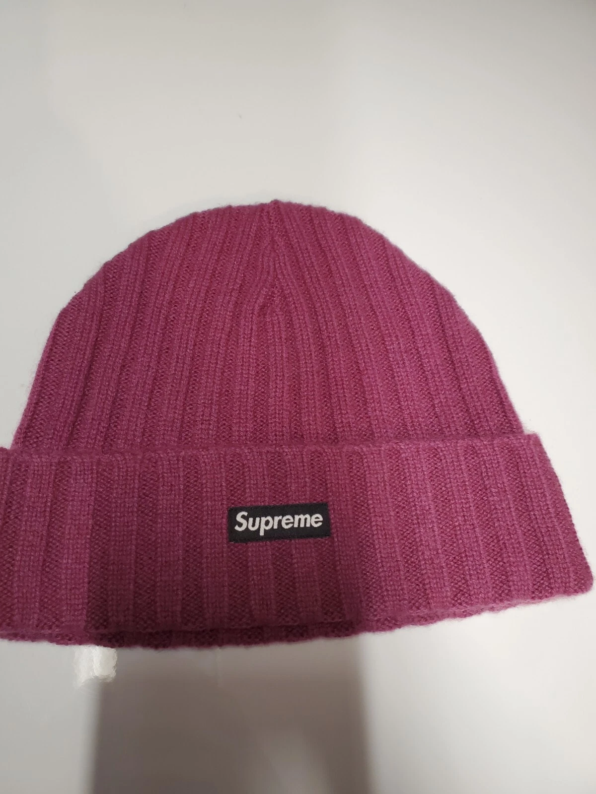 Supreme Blanched Ribbed Beanie SS21 VIOLET chapeau en tricot script logo EXPÉDIÉ AUJOURD'HUI